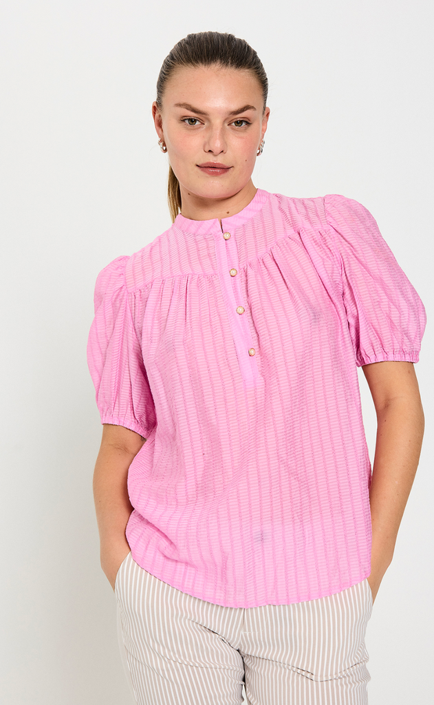 Freequent Bluse - Bella - Fuchsia Pink