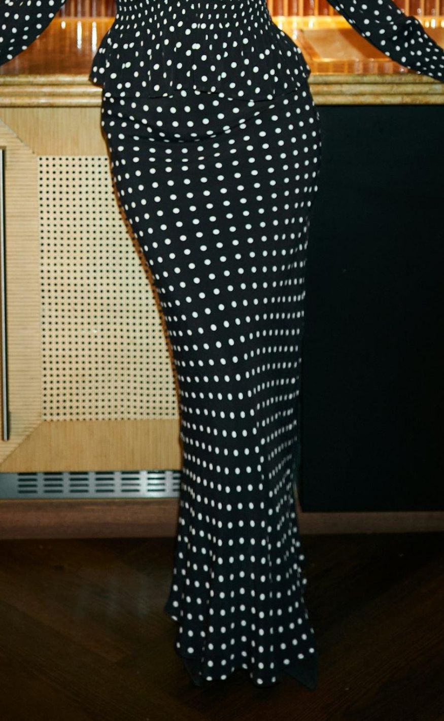 Neo Noir Skjørt - Viso Crepe Dot - Black