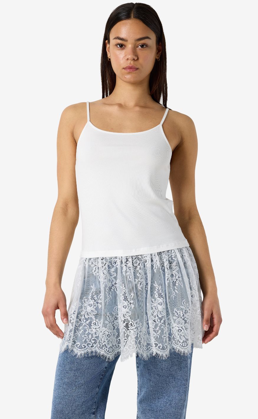 Noisy May Topp - Nille - Bright White
