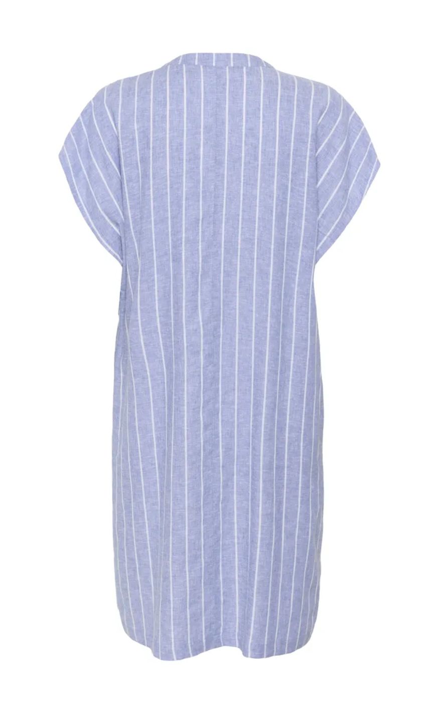 Culture Kjole - Arletty - Powder Blue/Gardenia Stripe
