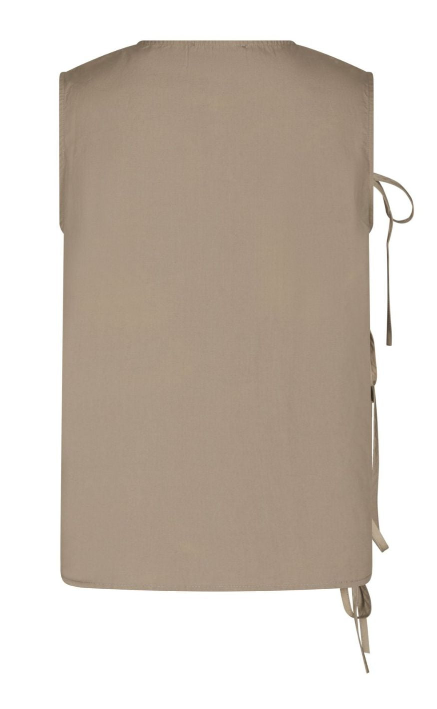 Neo Noir Topp - Lasa C poplin - Taupe