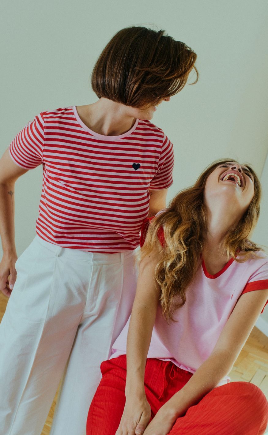 Freequent T-shirt - Mian - Sweet Lilac w. True Red