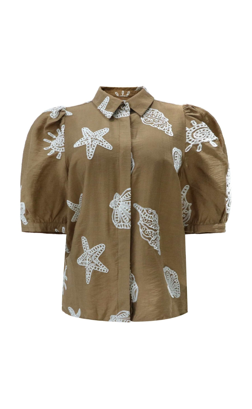 Liberte Bluse - Flora SS - Caramel Beach Embroidery