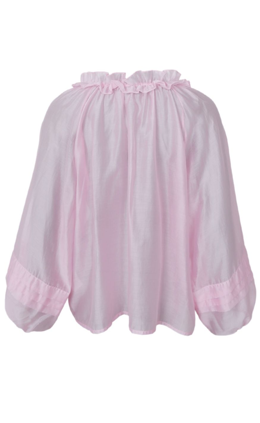 Black Colour Bluse - Linda - Lt. Pink