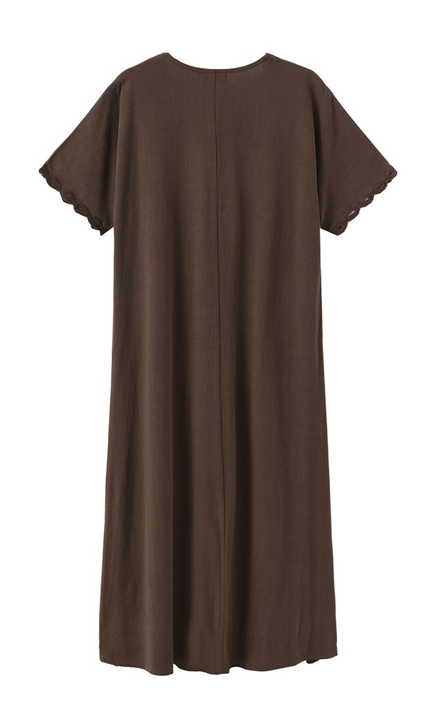 Luxzuz Kjole - Vanessa - Dark Brown 7090