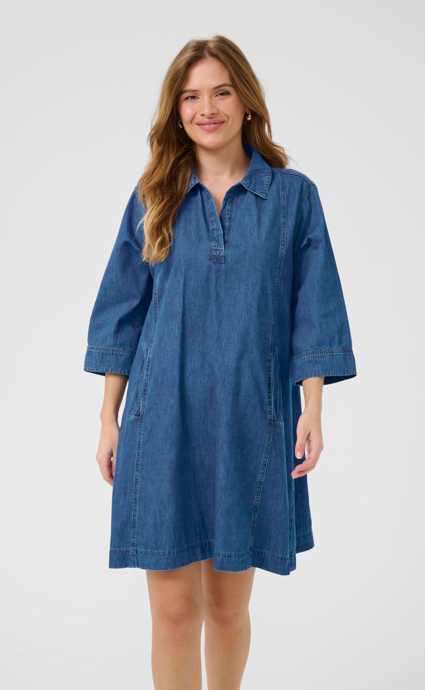 Culture Kjole - Pin Arpa - Dark Blue Wash