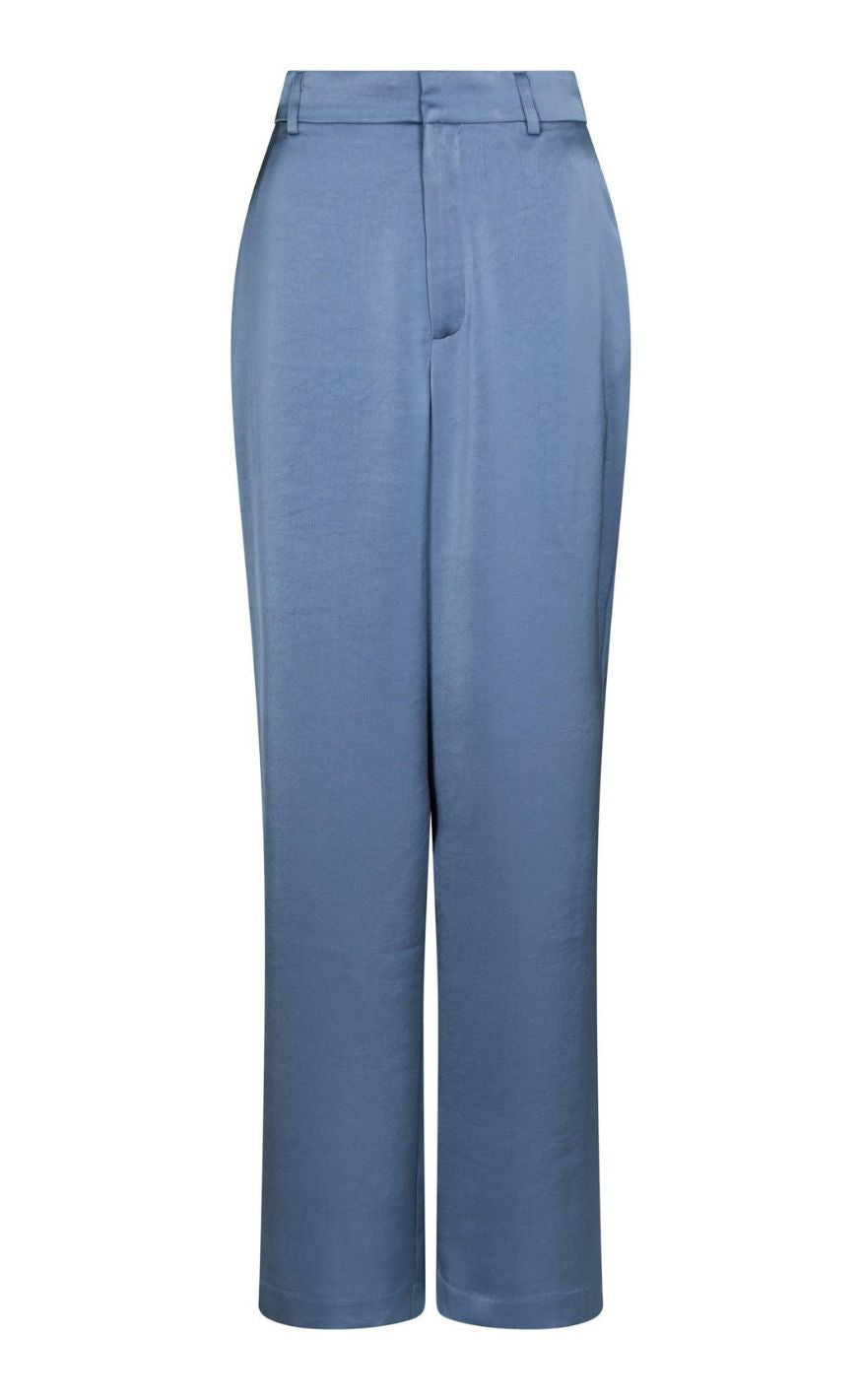Neo Noir Bukser - Emmett Heavy Sateen - Smoke Blue