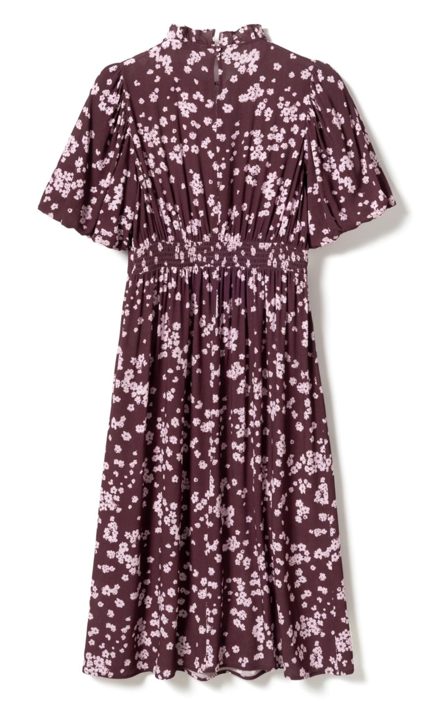 Noella Kjole - Ruth - Deja Burgundy Print