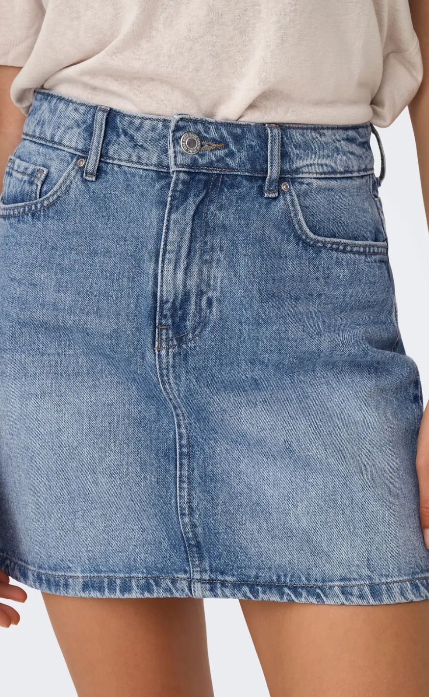 ONLY Skjørt - Stella Short - Light Blue Denim
