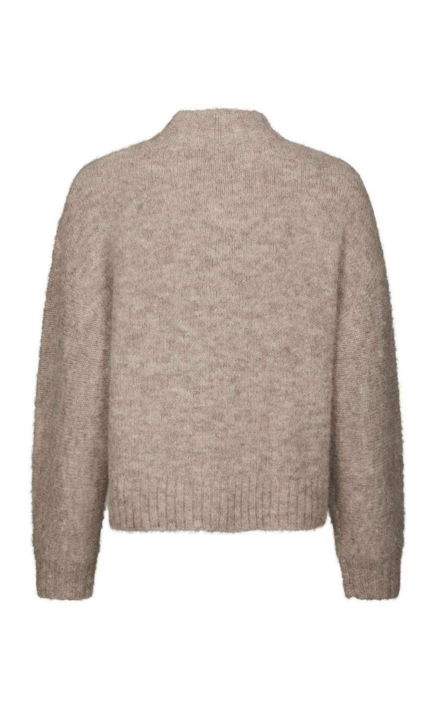 Neo Noir Cardigan - Taura Fluffy Knit - Beige Melange