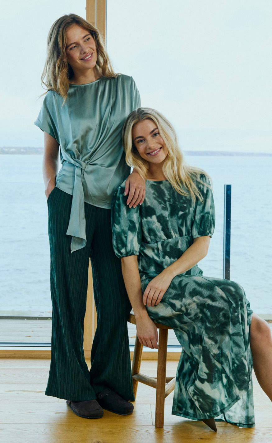 Freequent Bluse - Dova - Iceberg Green
