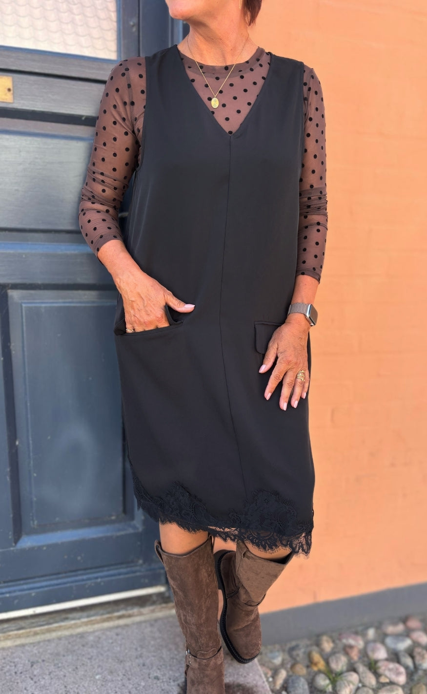 Say INA Copenhagen Kjole - Jessi Lace Spencer - Black