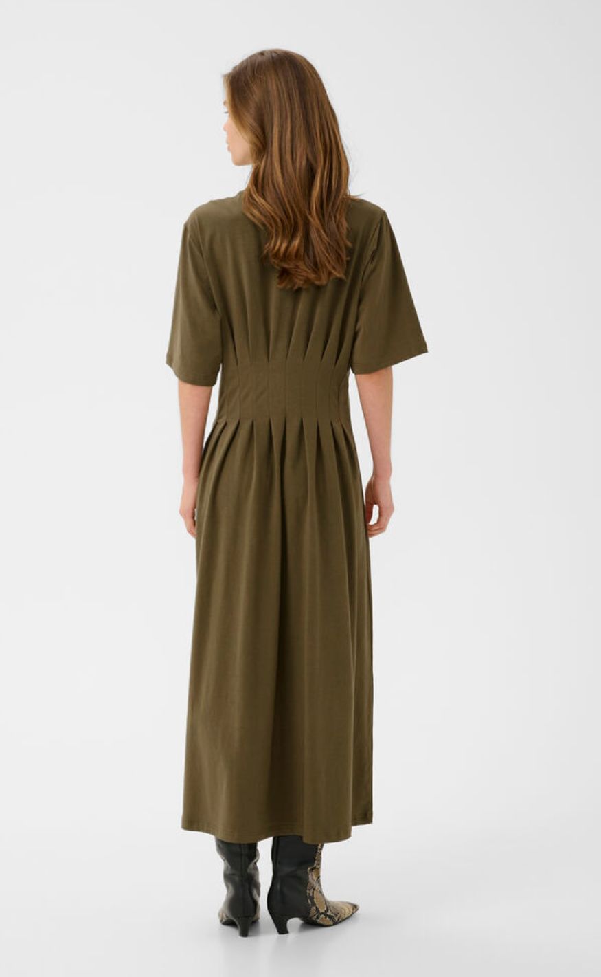 Gestuz Kjole - Inez Long - Military Olive