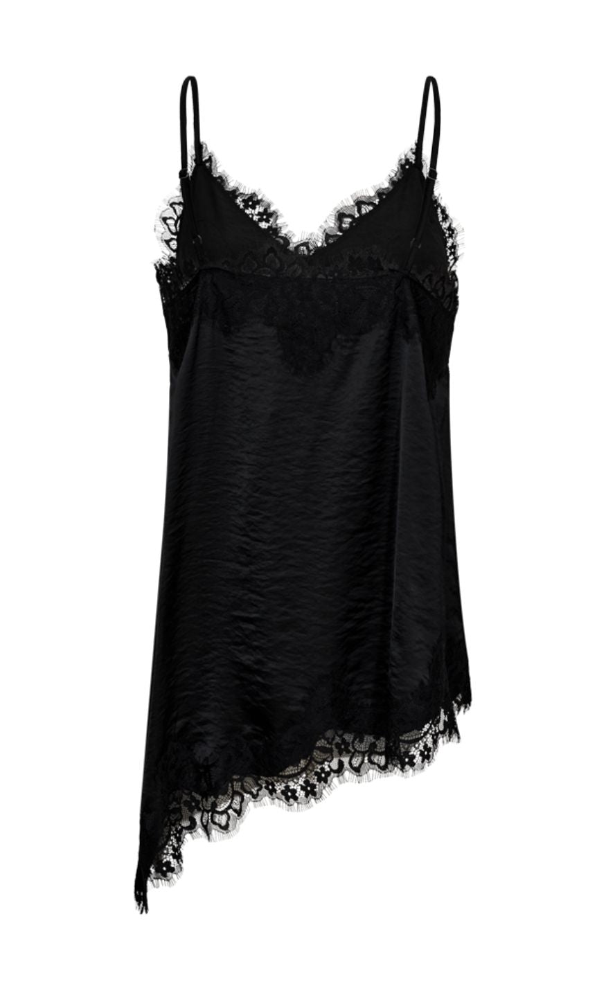 Freequent Topp - Dove - Black