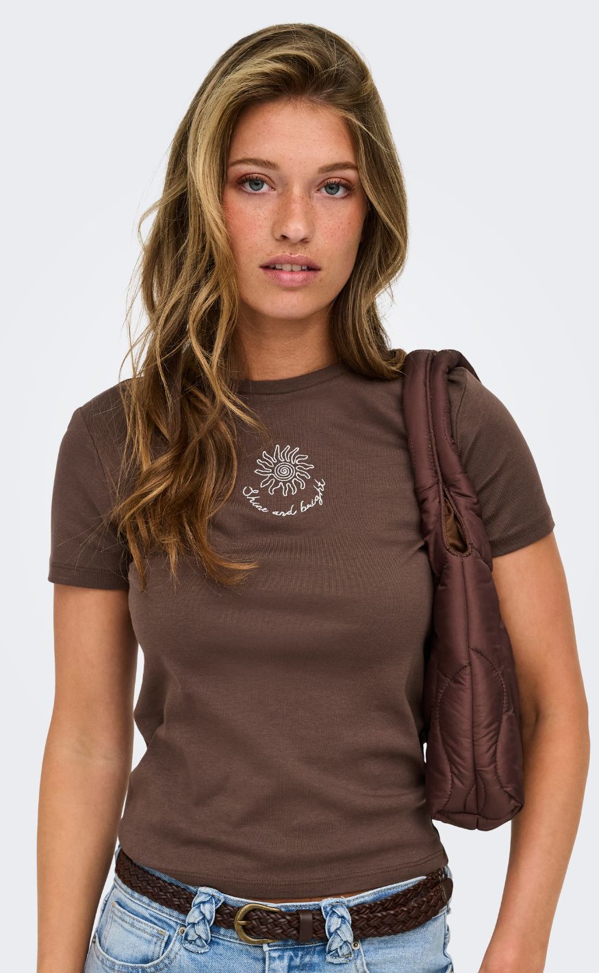 ONLY T-shirt - Kira New - Chocolate Martini Flower Daisy