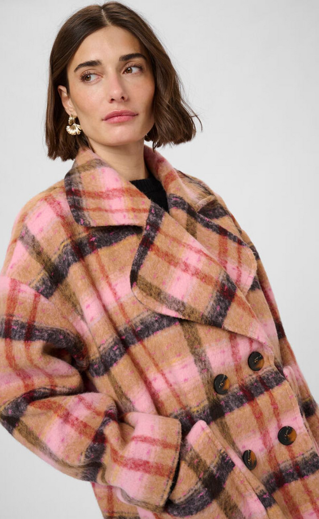 Culture Kåpe - Shila - Brown/Red Check