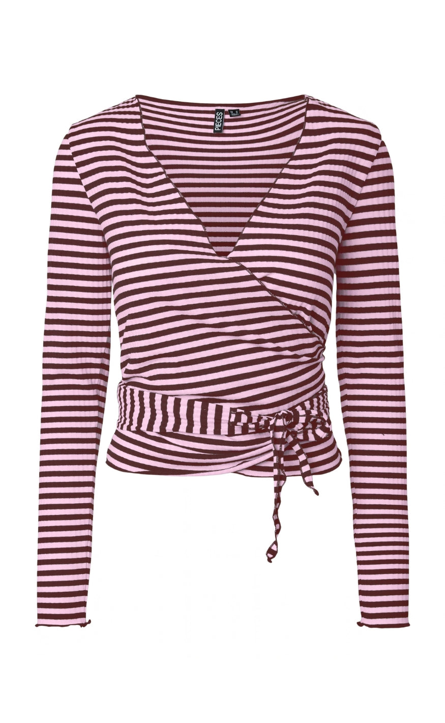 Pieces Bluse - Layla - Tawny Port Pink Tulle