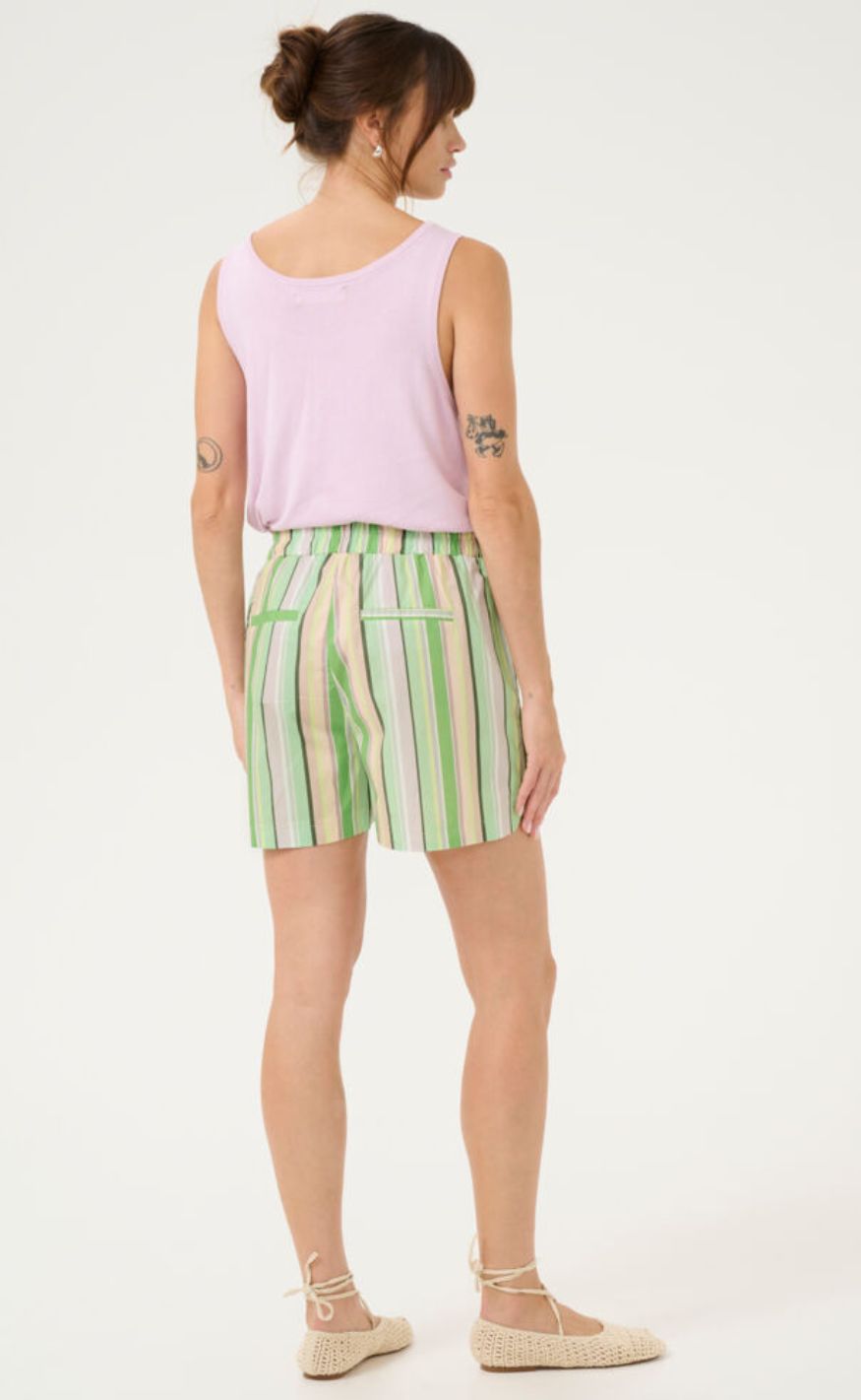 Culture Shorts - Mola - Green Stripe