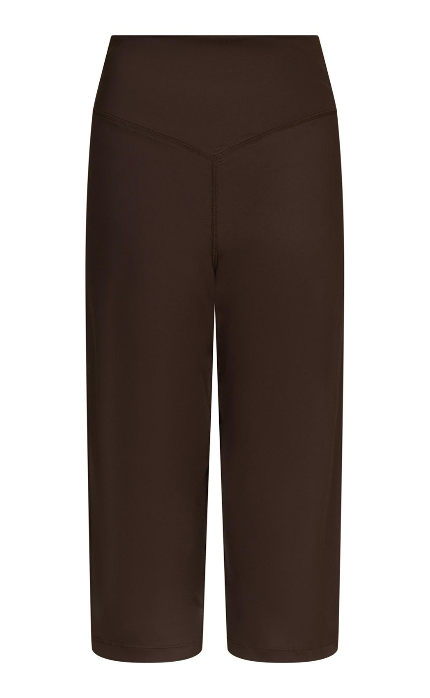 Neo Noir Bukser - Lauri Wide Capri - Dark Brown