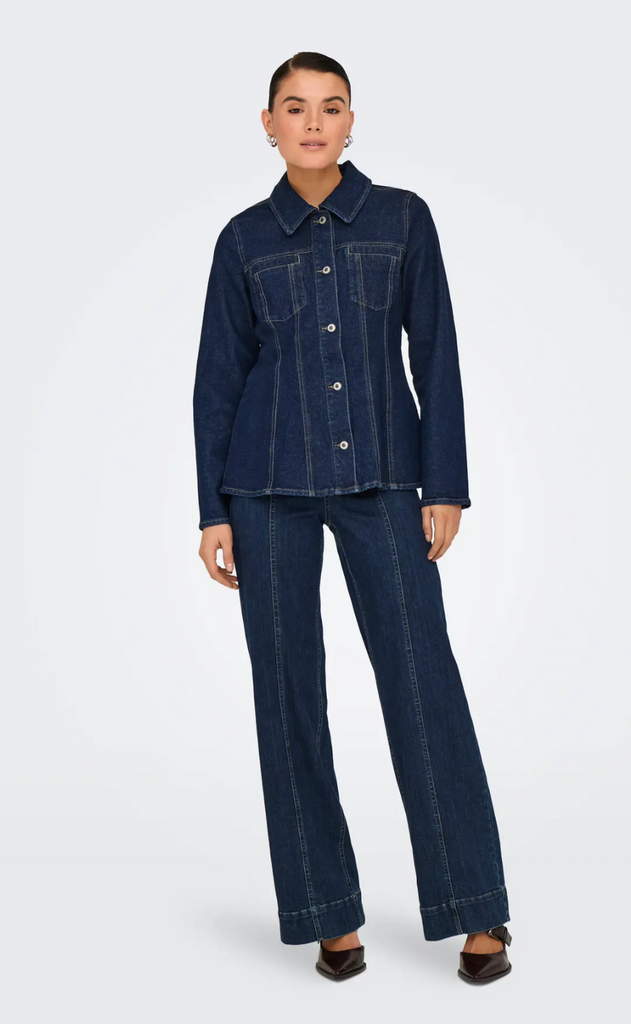 ONLY Skjorte - Elle - Dark Blue Denim