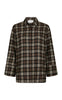 Neo Noir Skjorte - Dita Flannel Check - Dark Taupe