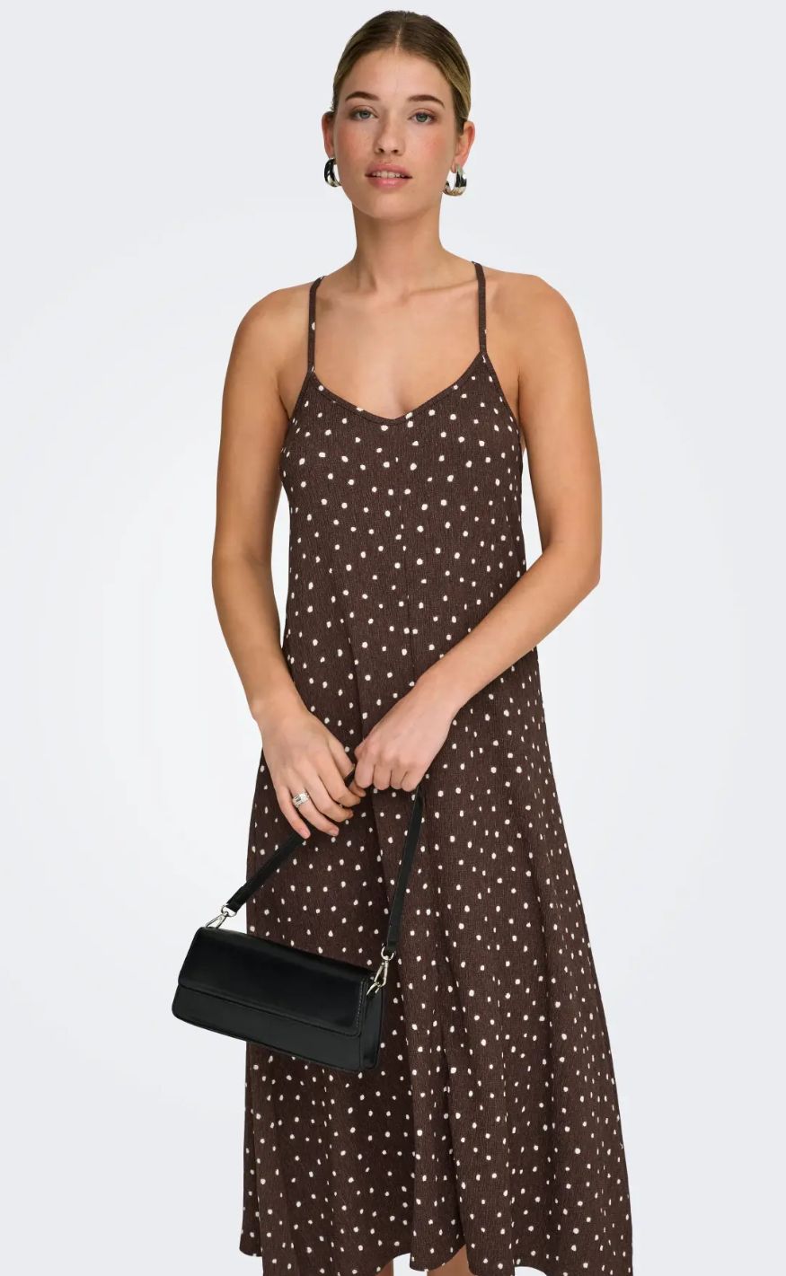 ONLY Kjole - Molly - Shopping Bag/Cloud Dancer Dots