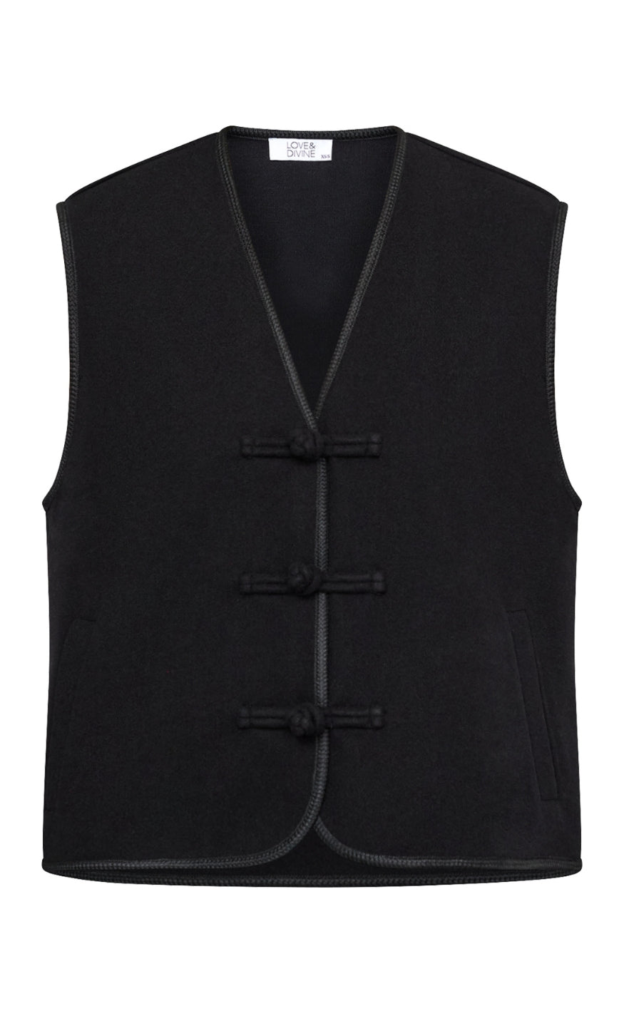 Love & Divine Vest - Love1665 - Black