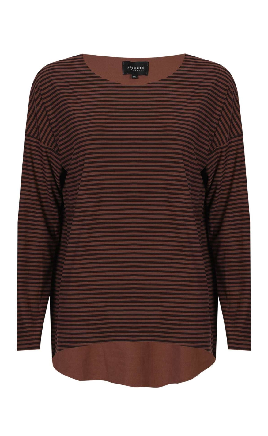 Liberte Bluse - Alma - Espresso Stripe