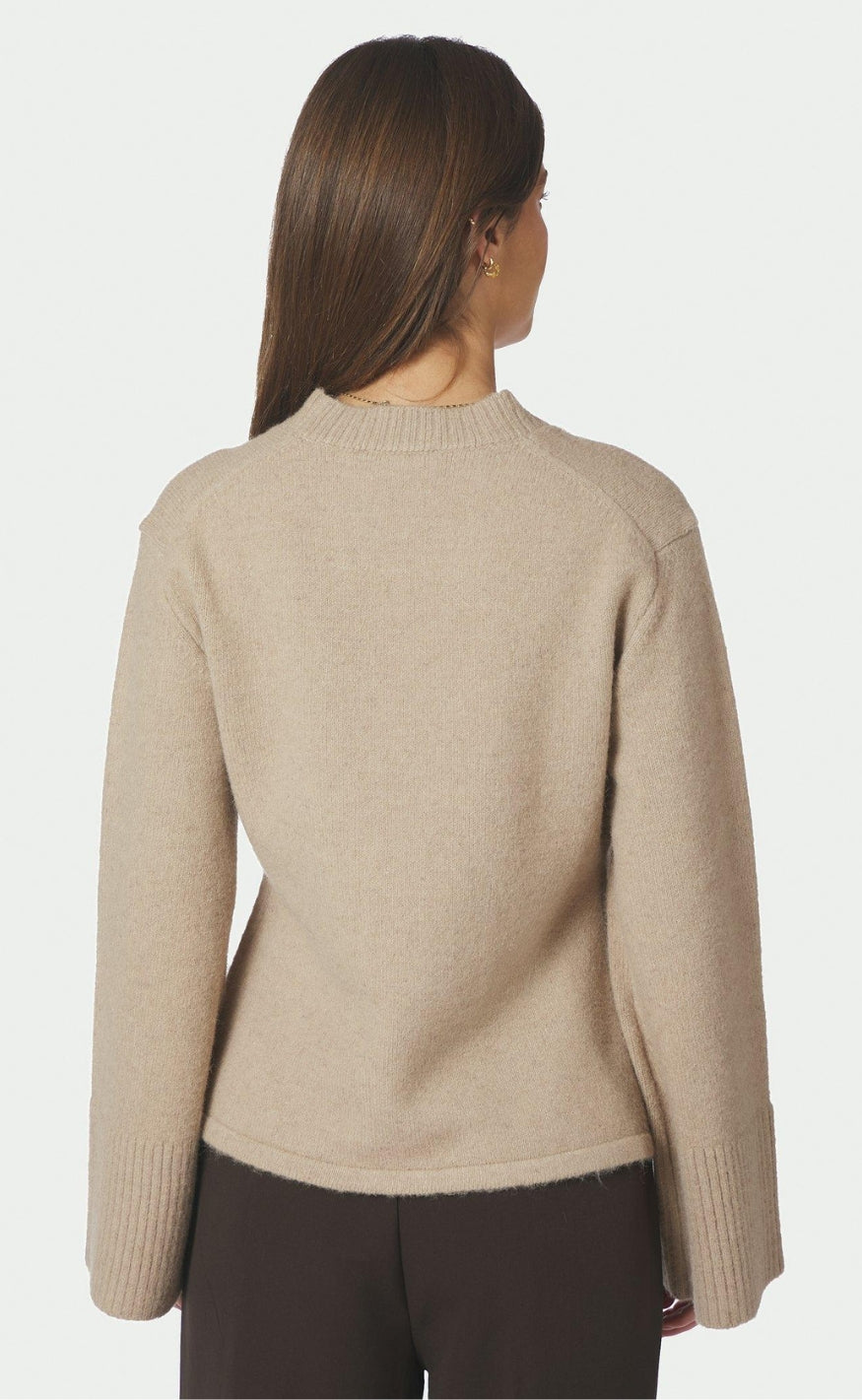 Neo Noir Cardigan - Pixie Knit - Warm Grey