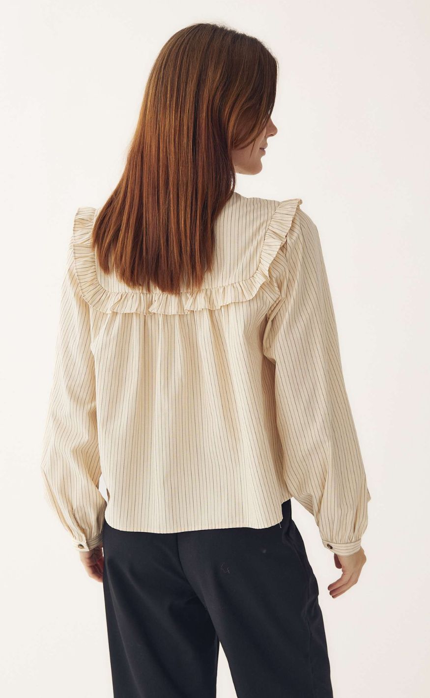 Noella Bluse - Mikayla - Donnie Cream Stripe