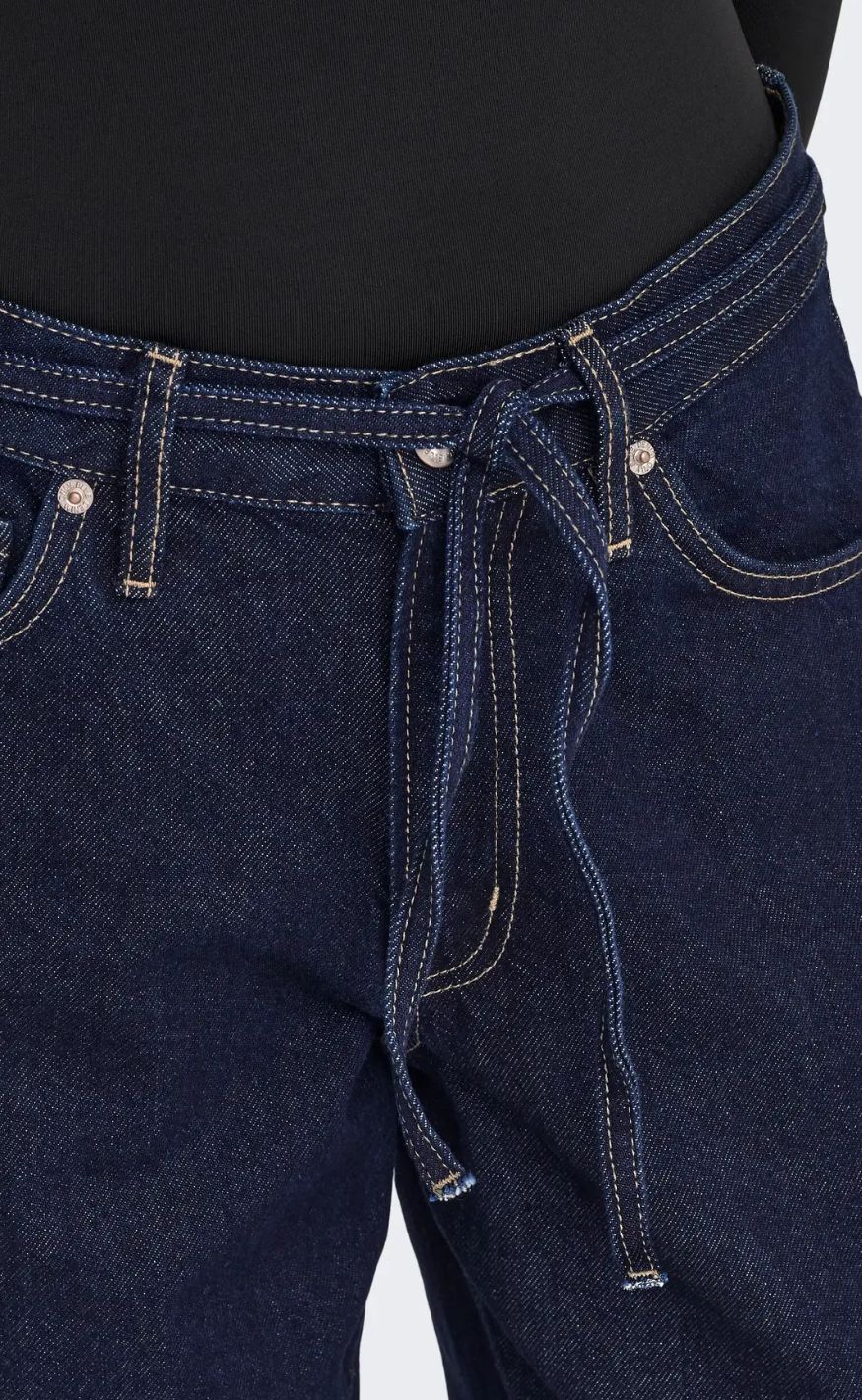 ONLY Bukser - Gianna MW Straight - Dark Blue Denim Rinse