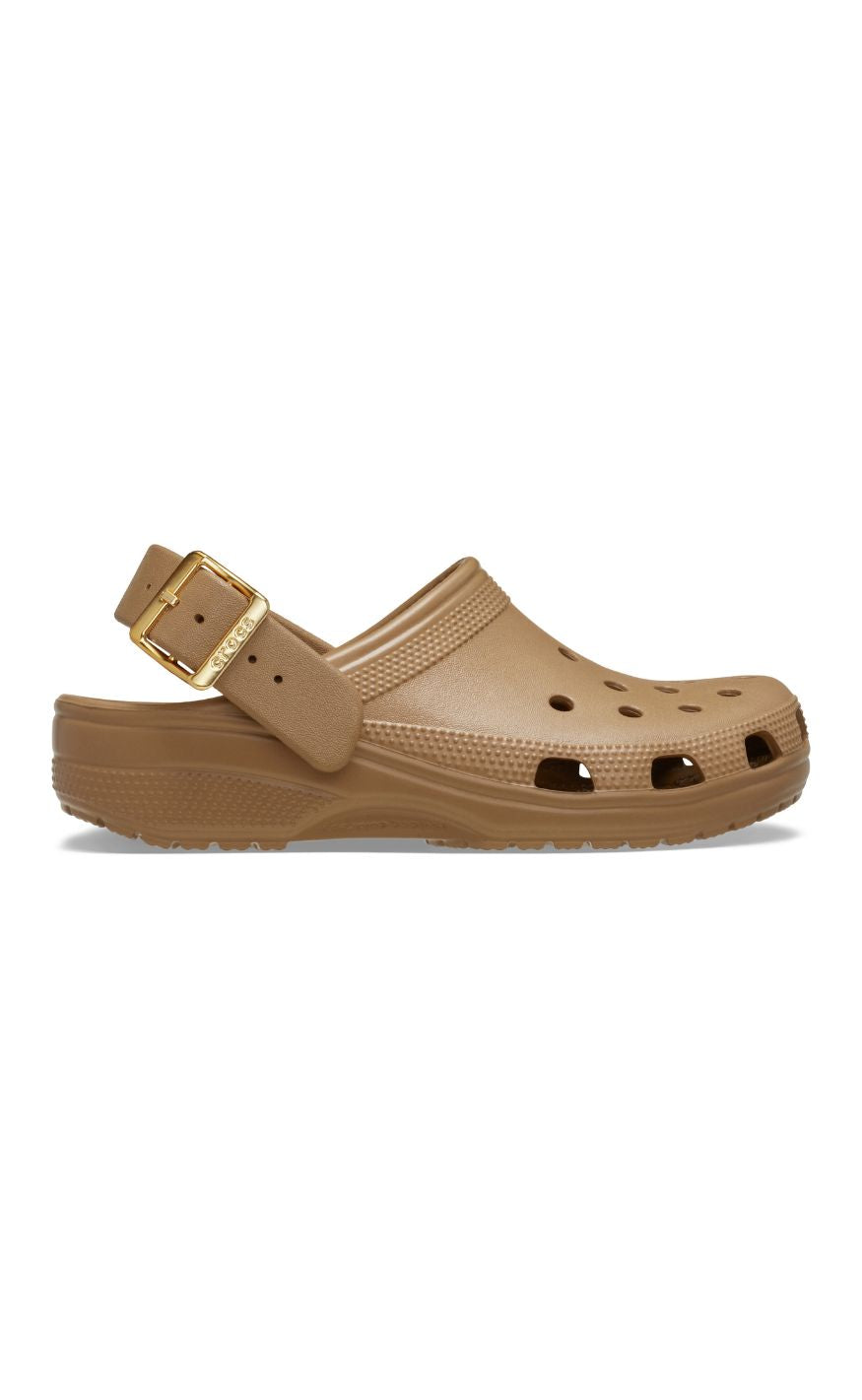 Crocs Træsko - Classic Metallic Buckle Clog - Sepia