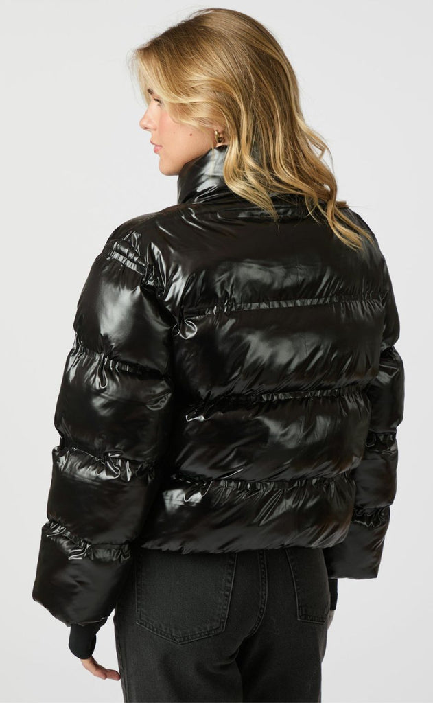 Neo Noir Jakke - Rhea Shiny Puffer - Black