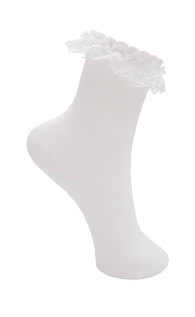 Black Colour Strømper - Lia - White