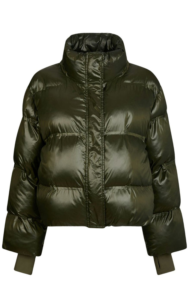 Neo Noir Jakke - Rhea Shiny Puffer - Olive