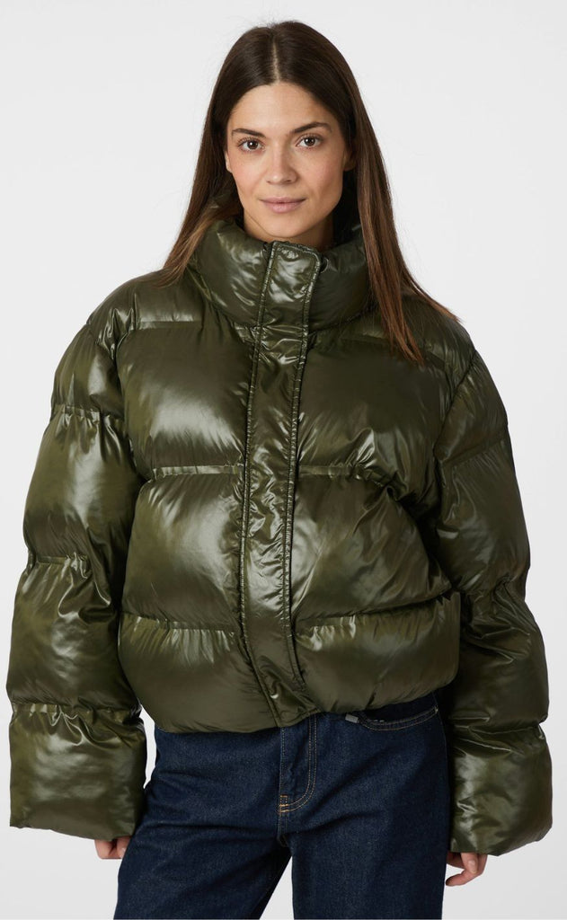 Neo Noir Jakke - Rhea Shiny Puffer - Olive