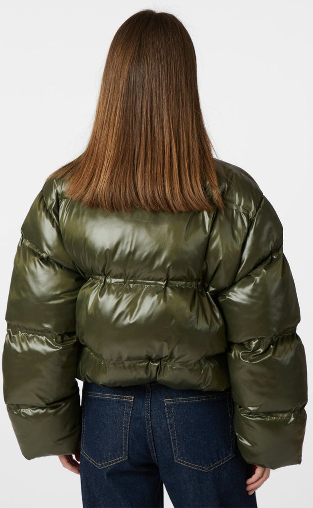 Neo Noir Jakke - Rhea Shiny Puffer - Olive