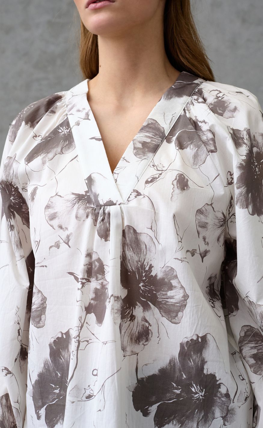 Love & Divine Bluse - Love1528 - Brown Flower