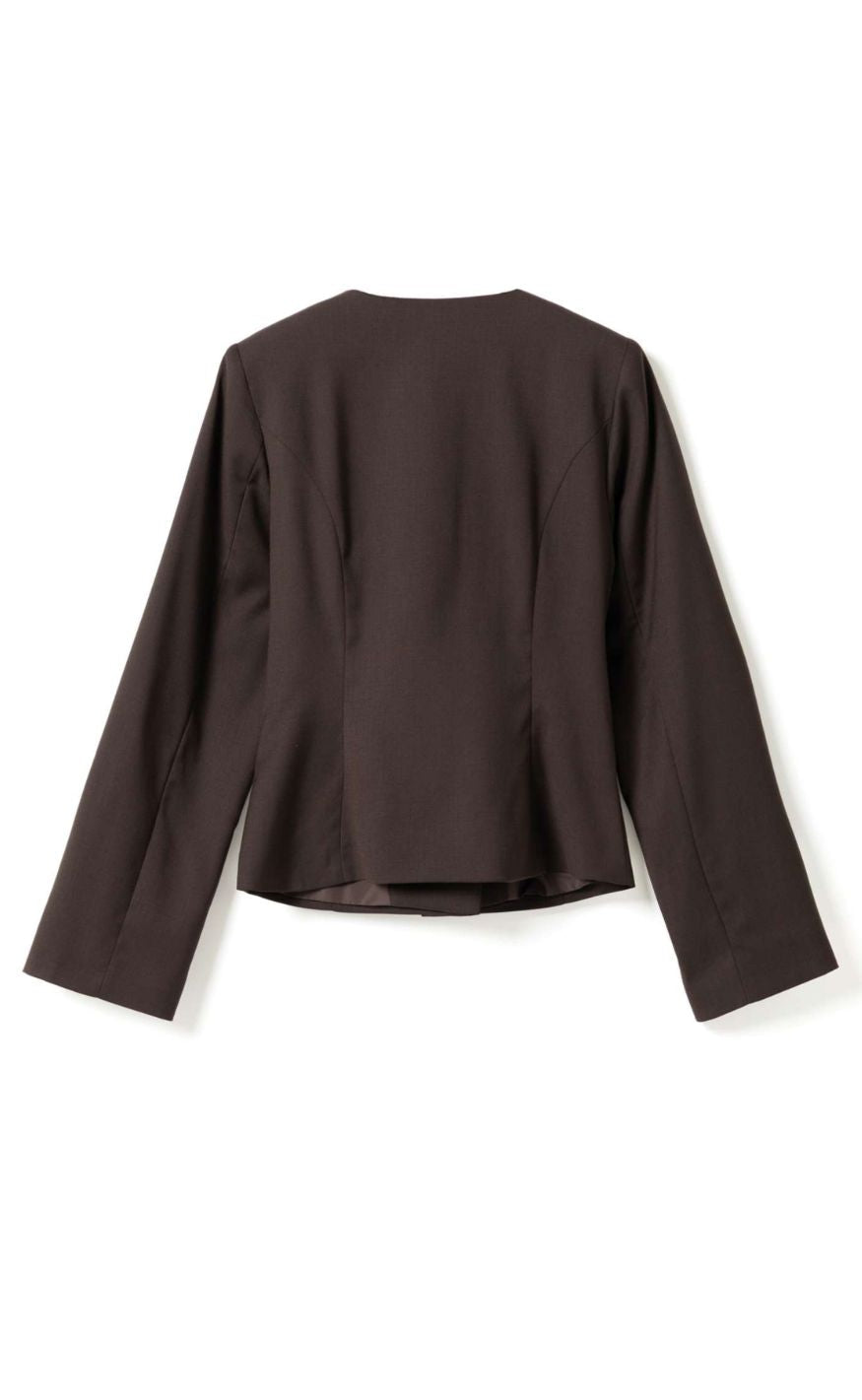 Noella Blazer - Kasaundra LS - Chocolate