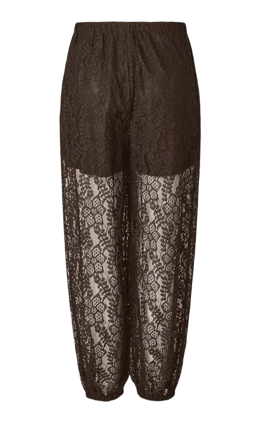 Pieces Bukser - Aline Lace - Hot Fudge