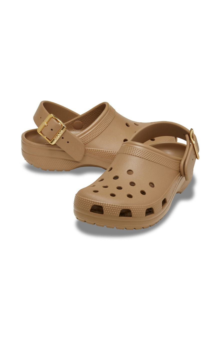 Crocs Træsko - Classic Metallic Buckle Clog - Sepia