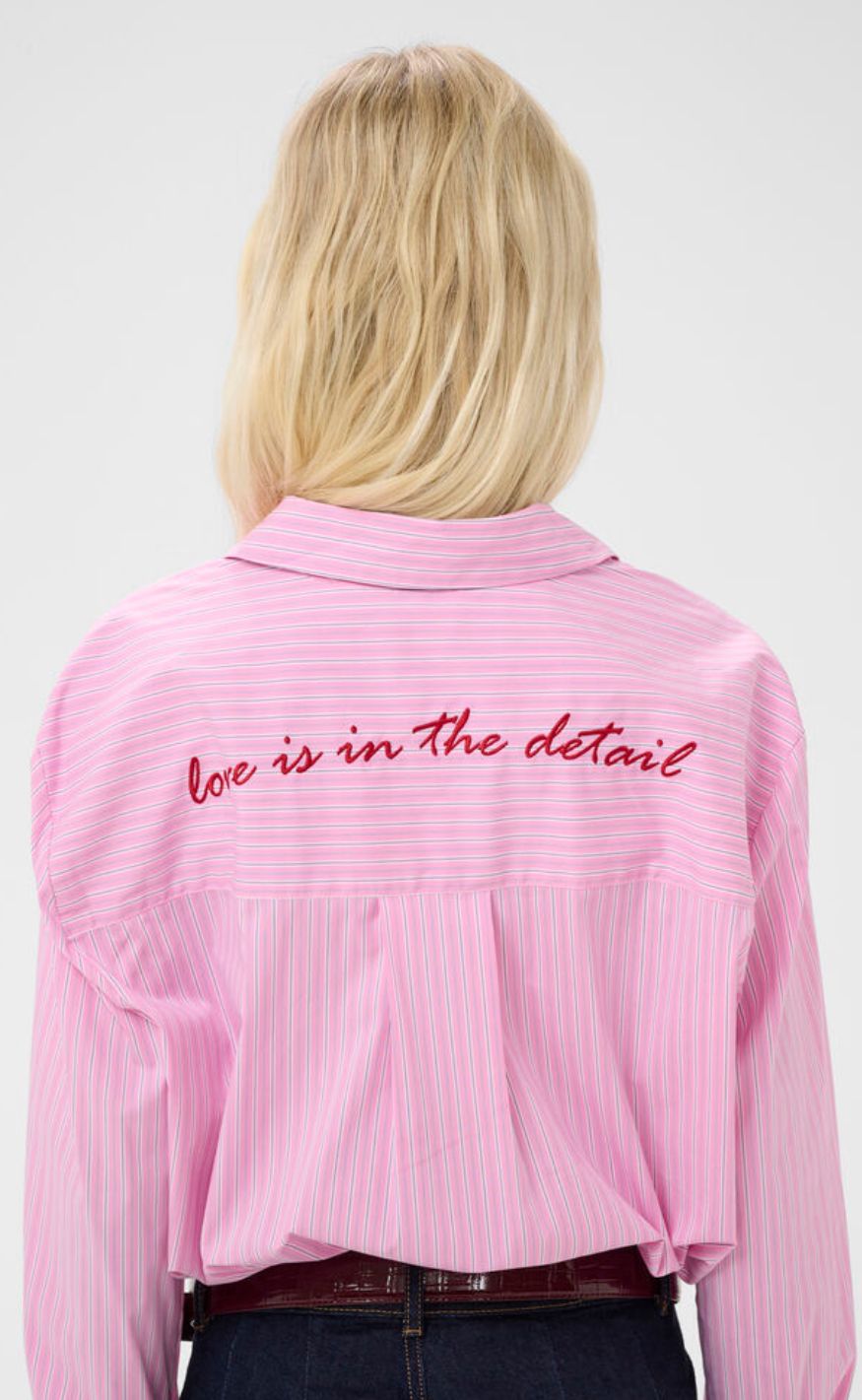 Culture Skjorte - Ebony - Pink Stripe
