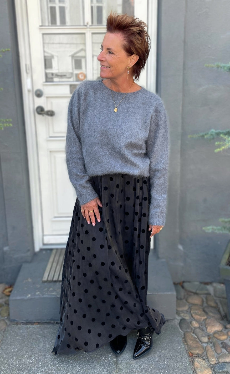 Say INA Copenhagen Skjørt - Lucia - Black w. Black Dots