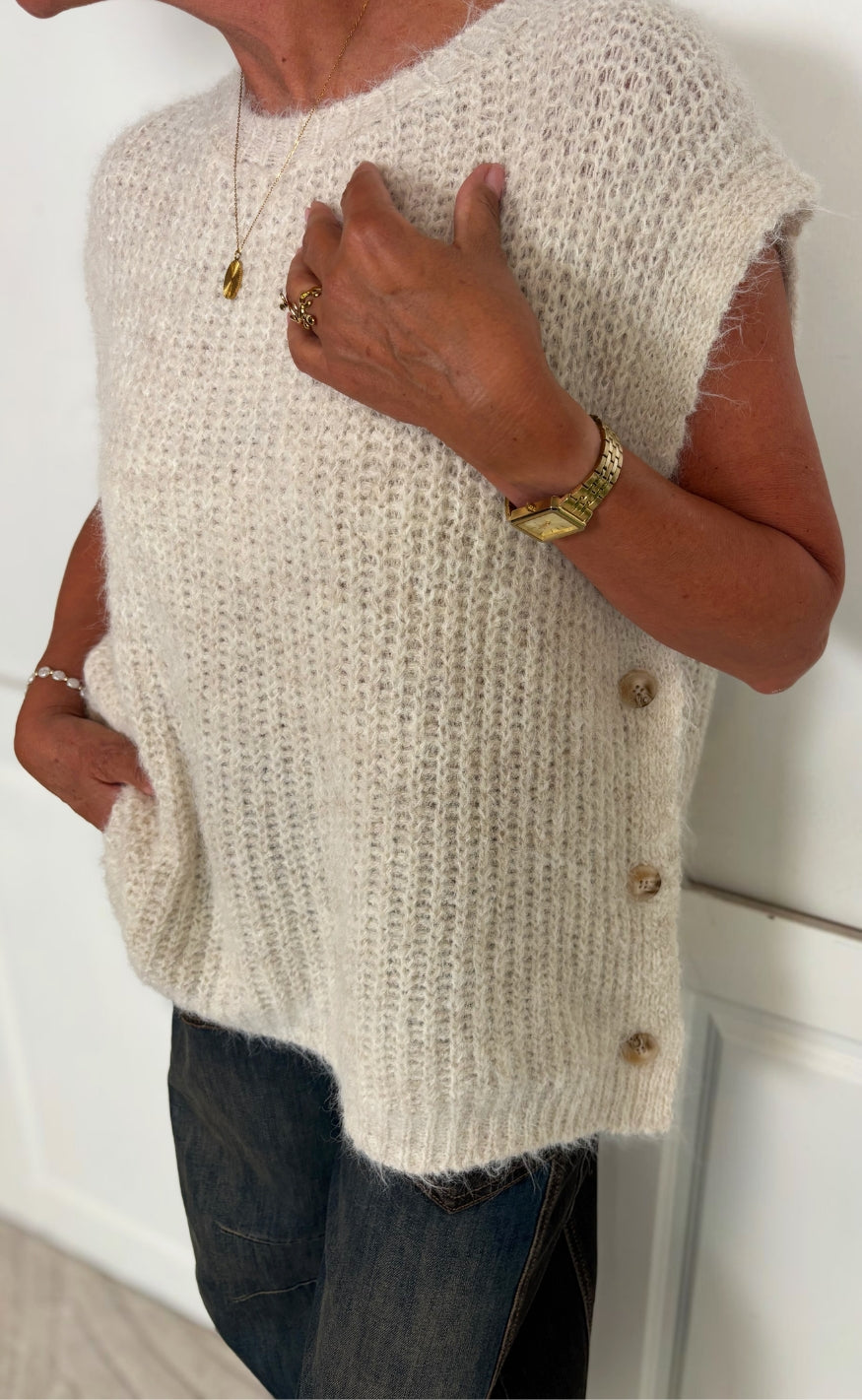 Marta Du Chateau Vest -  Coast - Beige Melange