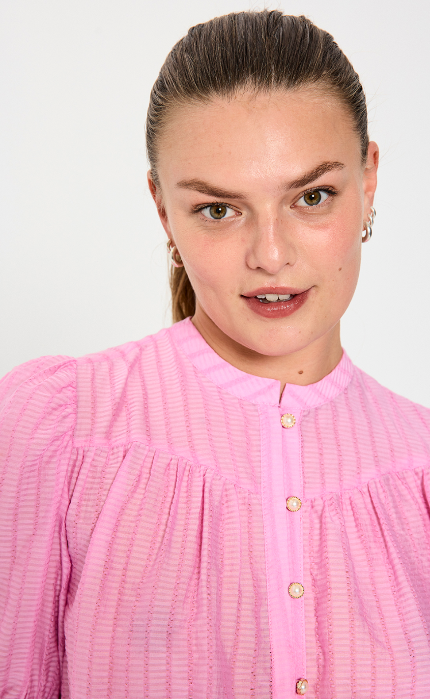 Freequent Bluse - Bella - Fuchsia Pink