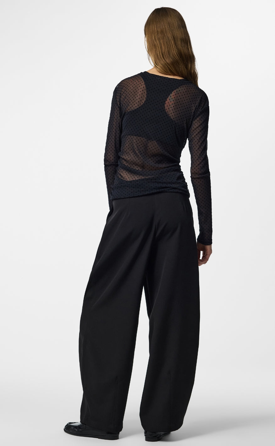 Pieces Bluse - Bobo Mesh - Black Dots