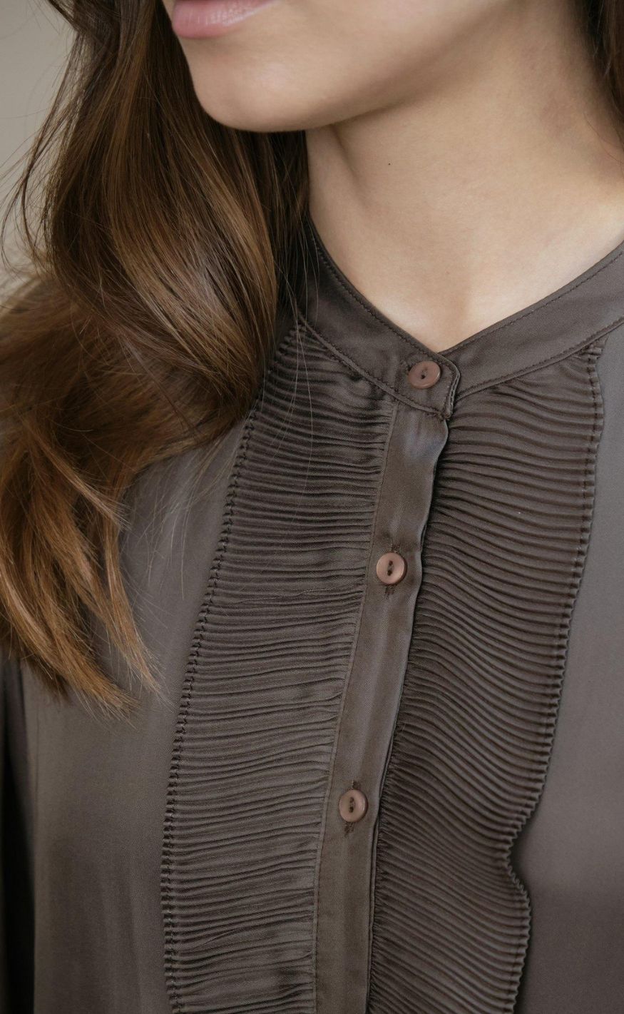 Neo Noir Bluse - Zola - Brown