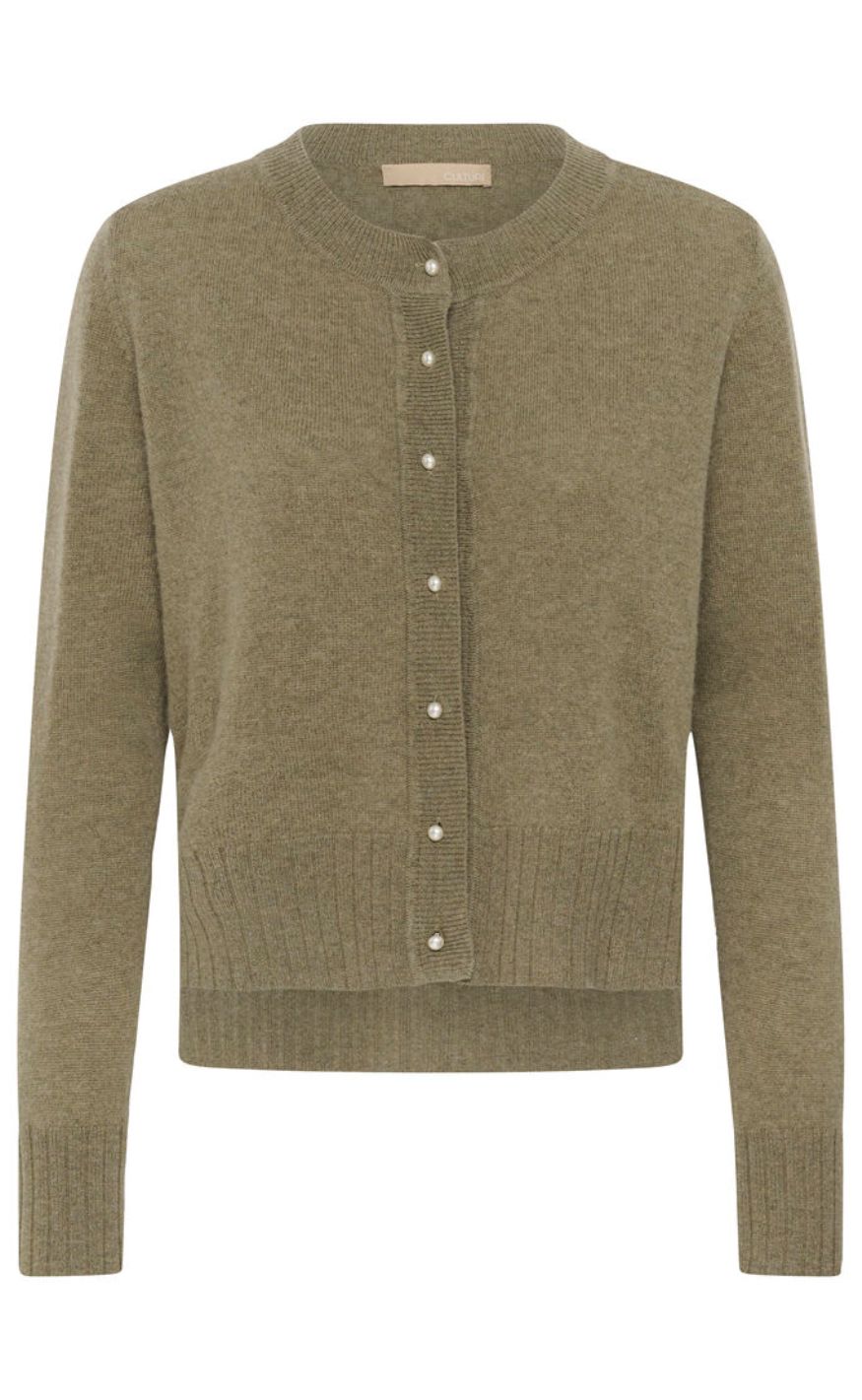 Culture Cardigan - Taia Arrow - Green Melange