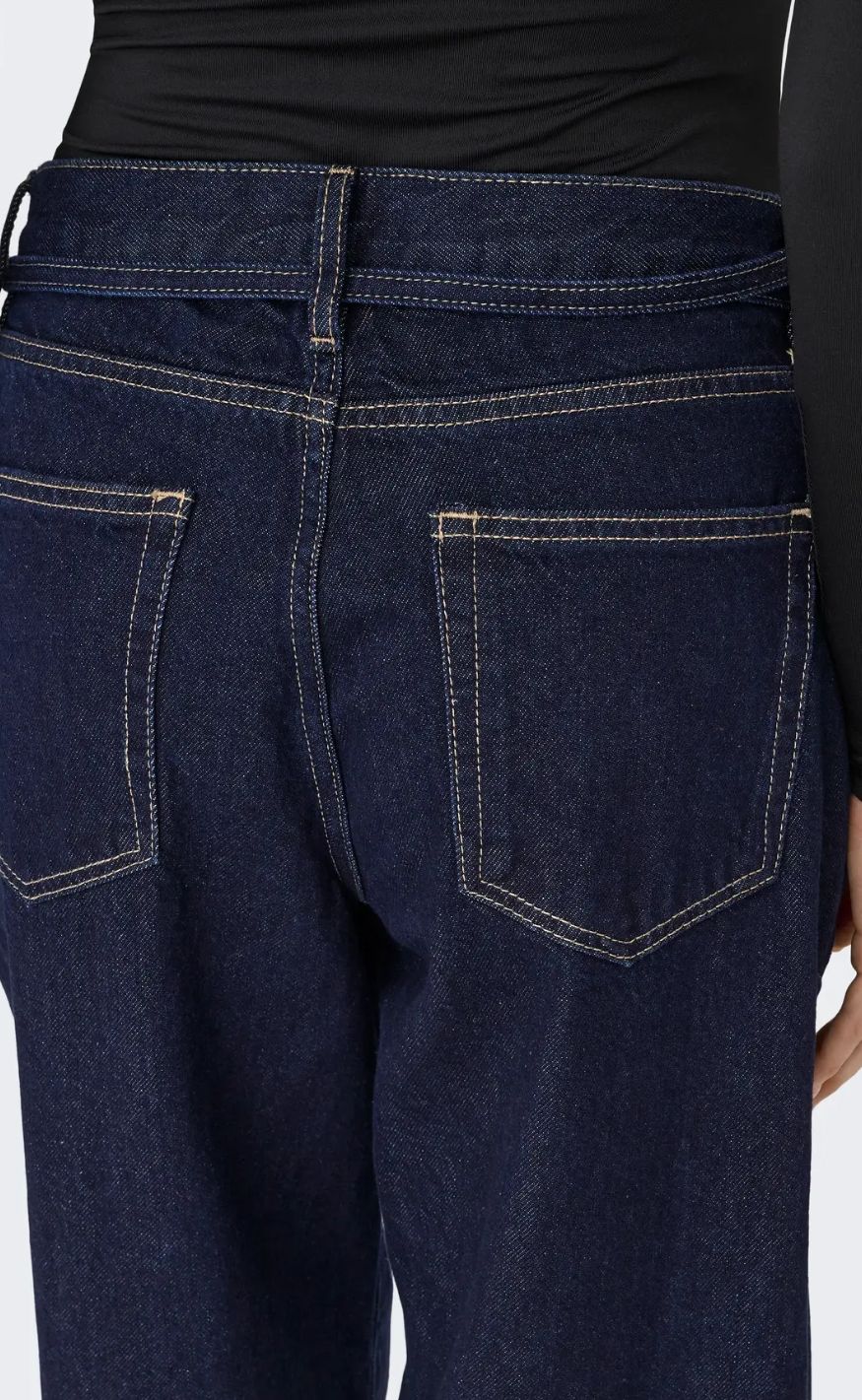 ONLY Bukser - Gianna MW Straight - Dark Blue Denim Rinse