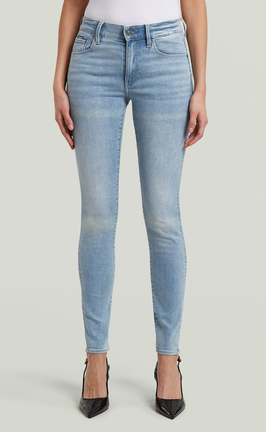 G-STAR Bukser - Skinny Wmn - Mid Blue